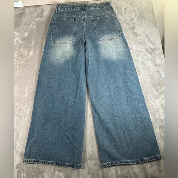 Edikted supper baggy wide leg denim jeans - Picture 5 of 15